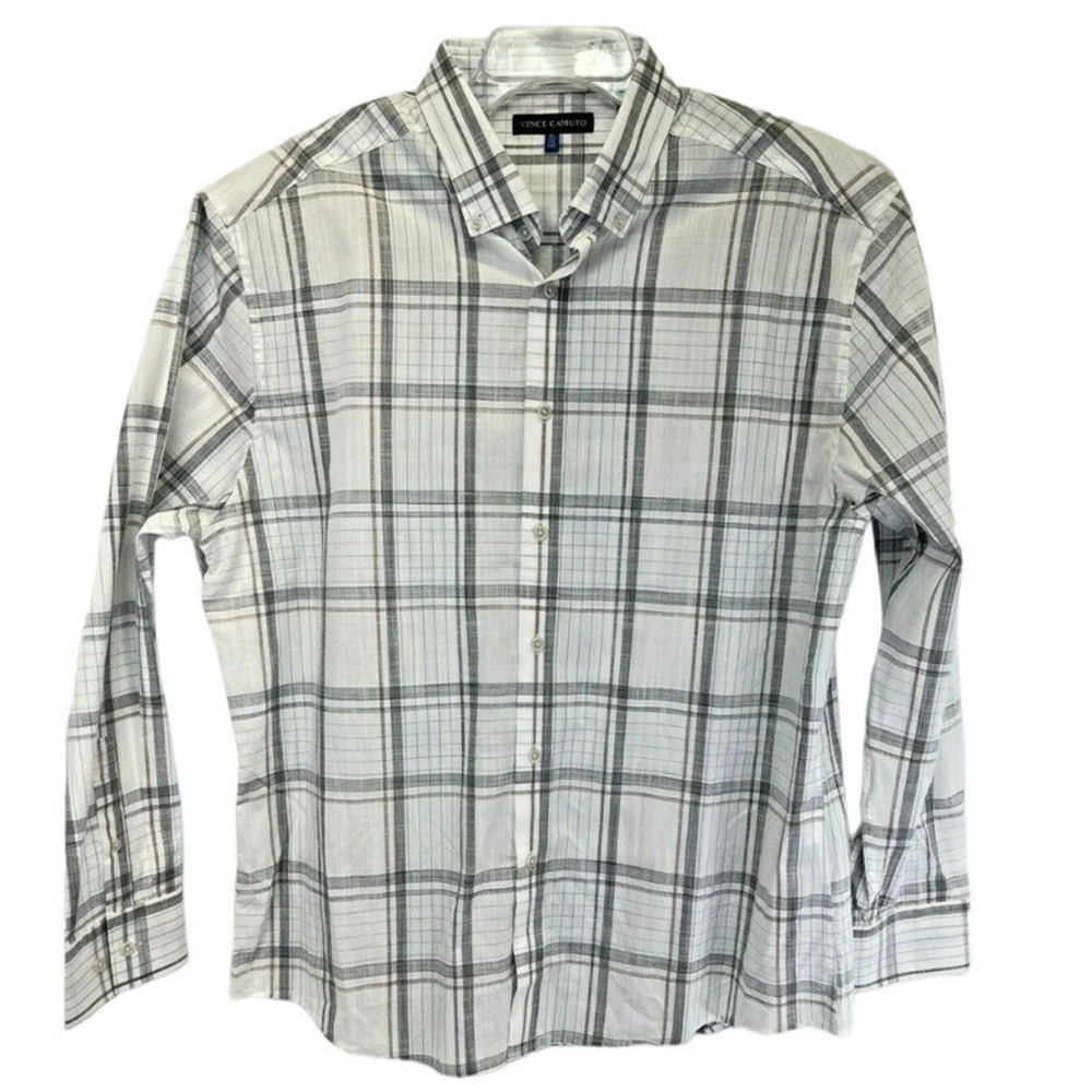 Vince Camuto Mens XL Multicolored Plaid Button up L/S Shirt( Y9) NW/OTs